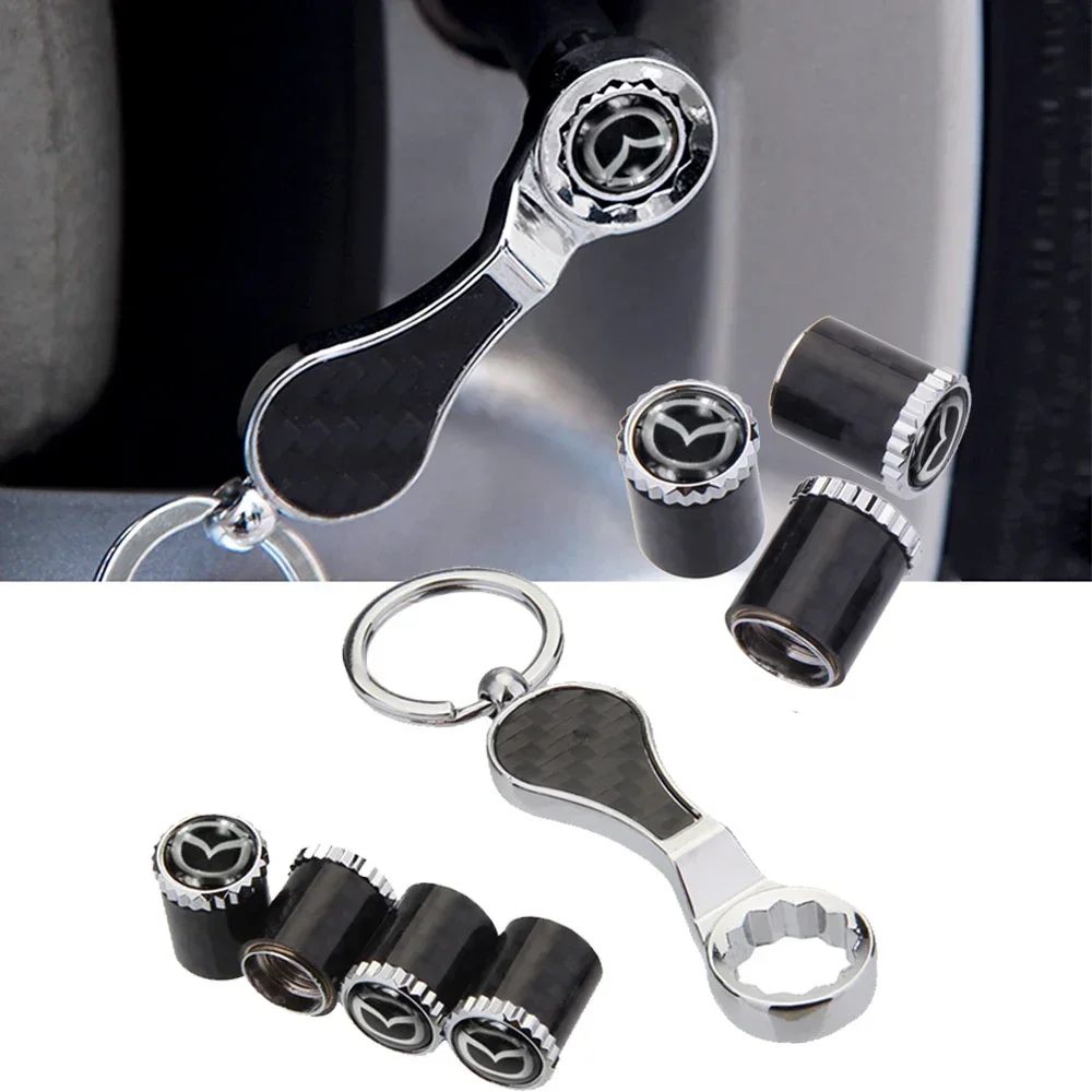 

Car Tire Valve Caps Airtight Dust-proof Cover for Mazda Logo RX8 RX7 MX3 MX5 CX7 CX5 CX9 Atenza Axela Speed6 Accessories