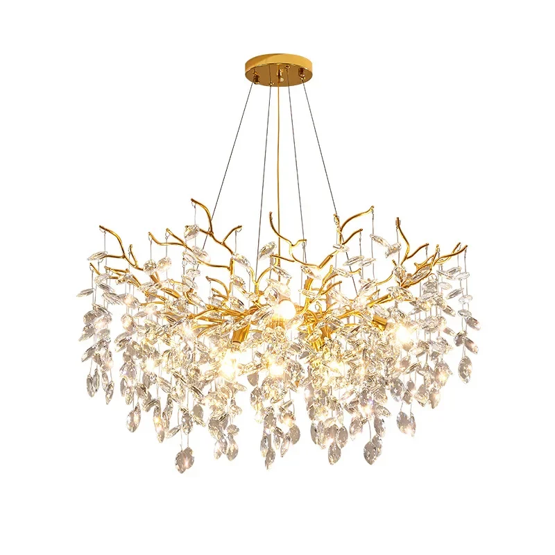 

French crystal chandelier light luxury living room dining room bedroom light high-end atmosphere modern simple chandelier