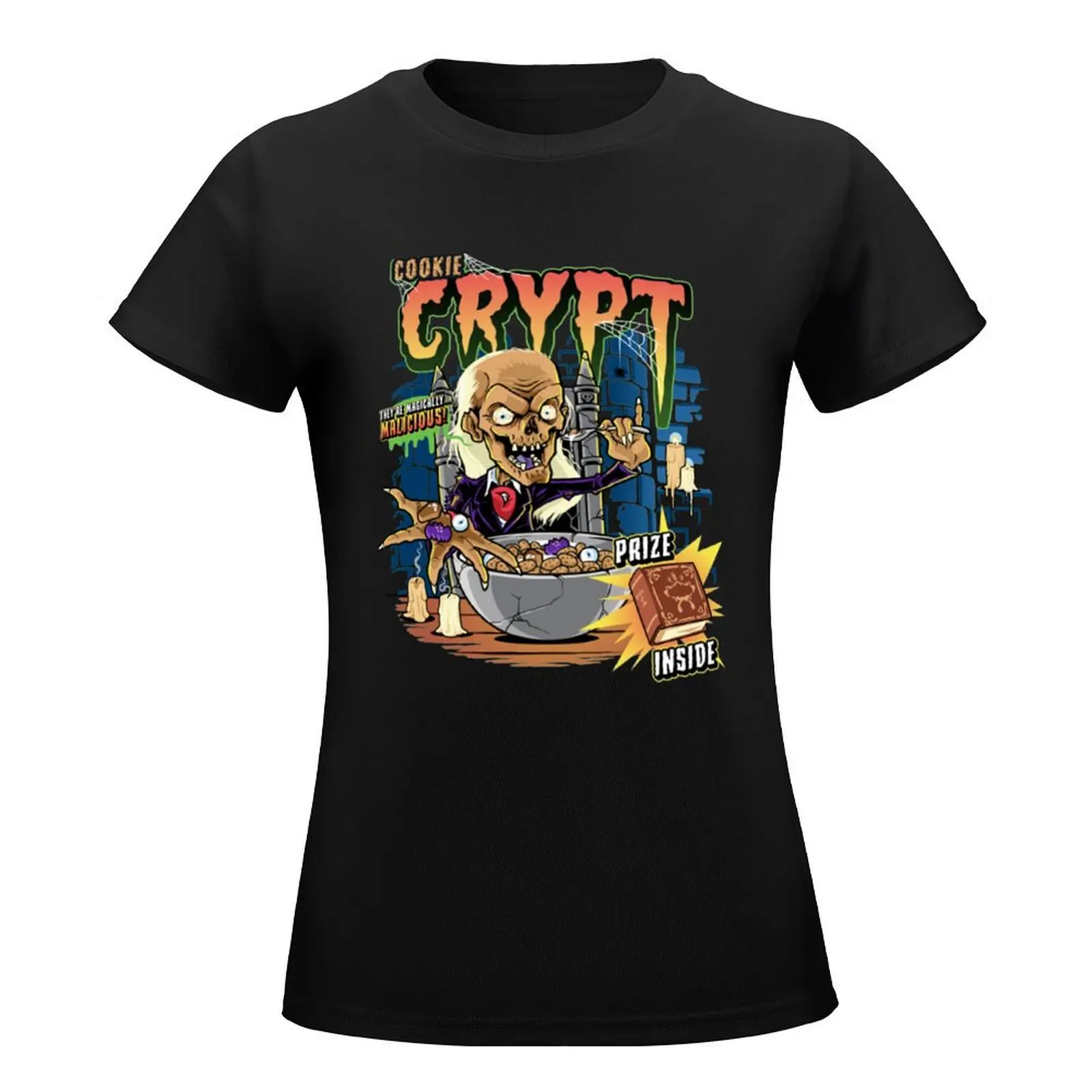 Tales From The Crypt Cookie Crypt Cereal T-Shirt Blouse summer clothes t-shirt dress for Women plus size sexy