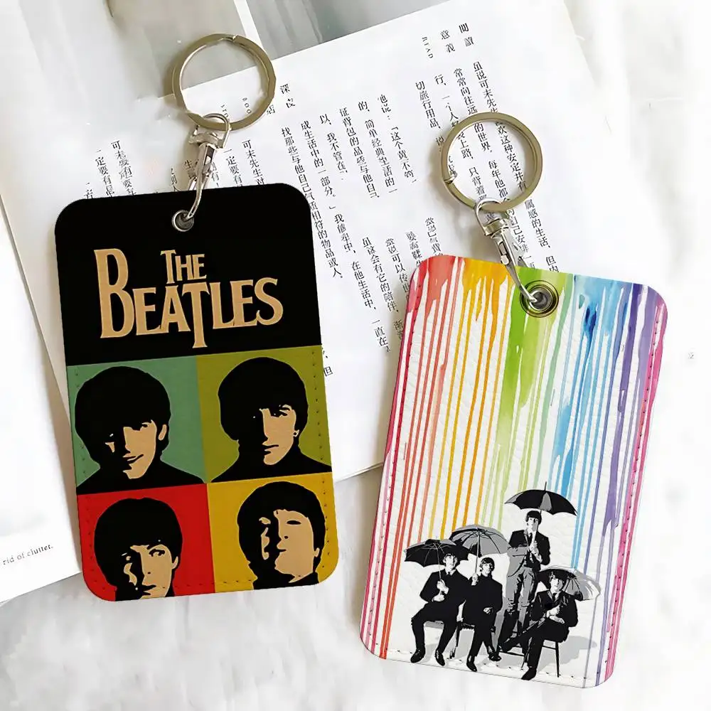 The B-Beatles Retro Sign Rectangle Keychain Card Holder, Badge Credit Card Holder, Student ID Card Holder, Bus Cards Cover