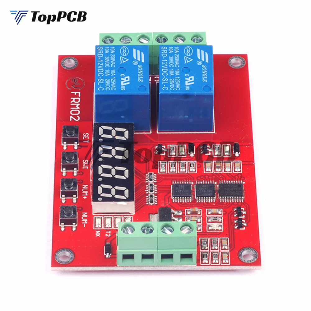 FRM02 Type 2 Channel 5v 12v 24v Time Relay Control Module