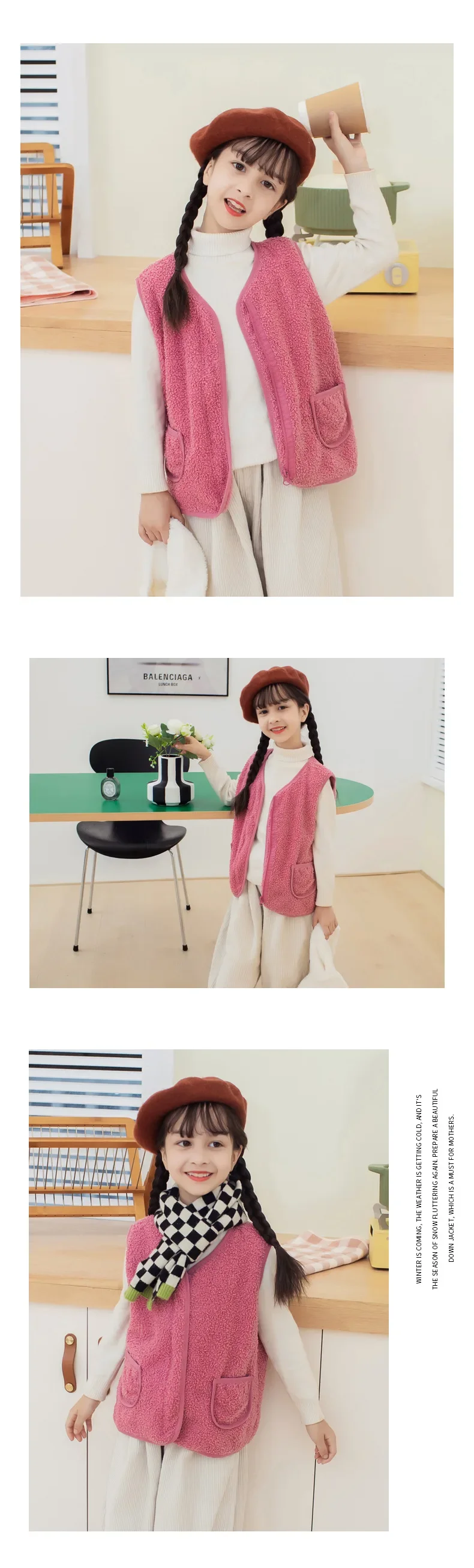 Neue Herbst-Winter-Fleece-Weste für Jungen und Mädchen, Baby-Freizeitweste, weiche, atmungsaktive Kinder-Innenweste, winddichte Alltagsjacke für Kinder – Detail 16