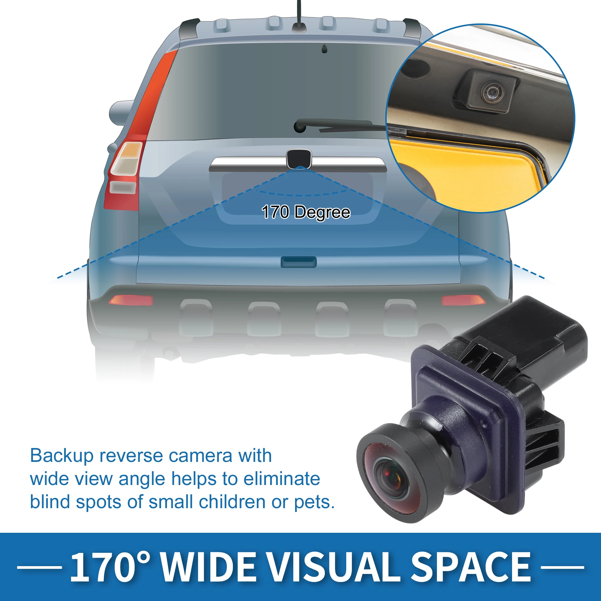 UXCELL Rear View Camera for Lincoln MKX 2011 2012 Base 3.7L BA1Z-19G490-B/BA1Z-19G490-A