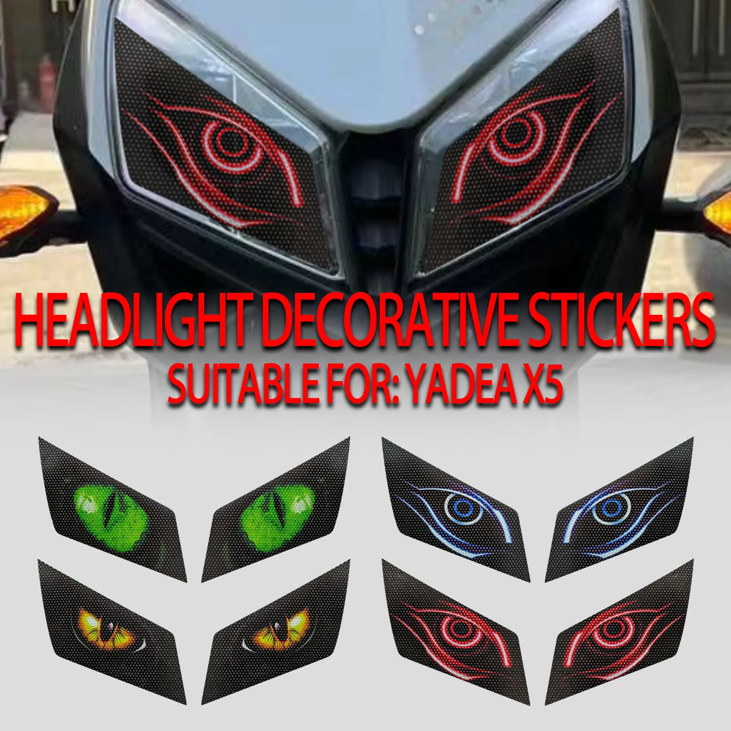 

Suitable for Yadea X5 modified new headlight protective film car light decorative stickers