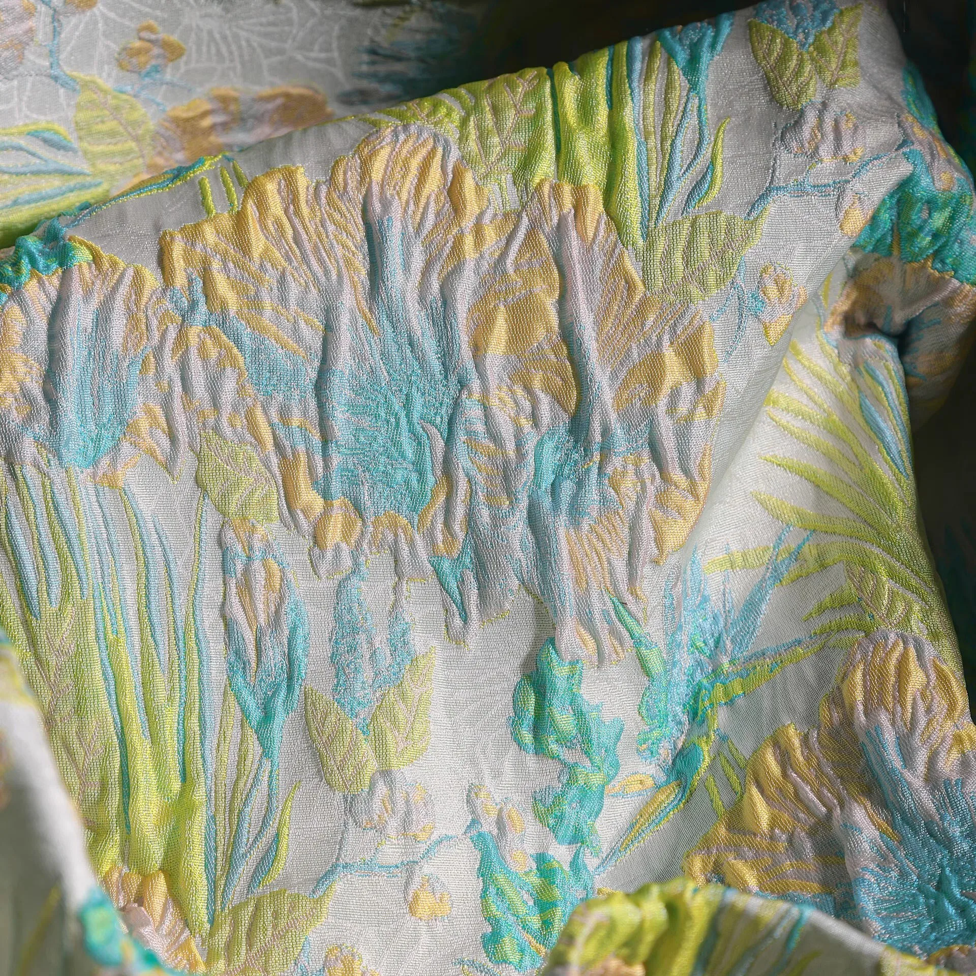 

1yard Flower double-sided jacquard fabrics for clothing Three dimensional concave convex texture sewing cheongsam Fabric