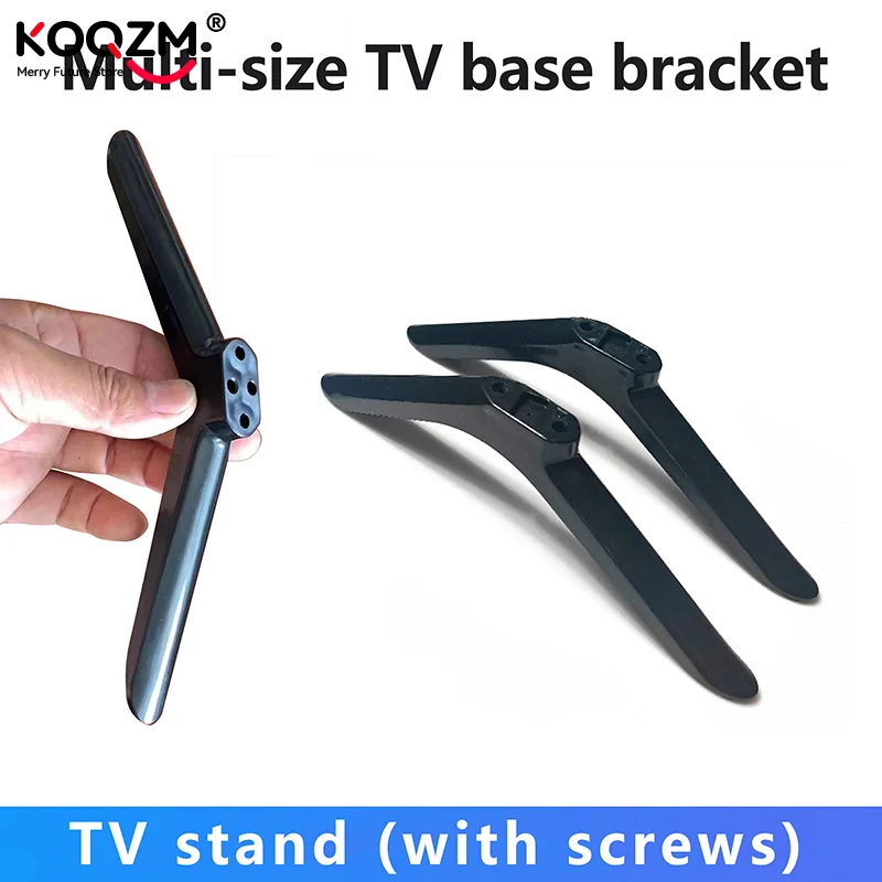 1Pair Base Televisions Tabletop Base Stand Legs Pedestal Stand Replacement Mount Leg Plastic Legs Feet Universal Pedestal Foot