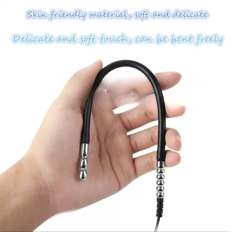 Stymulacja elektryczna cewki moczowej brzmiąca wkładka metalowa wtyczka męska Dilator Shock masturbacja masaż prostaty oko konia pręt Sex zabawki