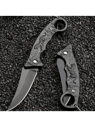 Folding Knife Outdoor Pocket Knife Steel Blade,tiger Motif Handle High Quality EDC Camping Knife Hiking Fishing Outdoor Tool