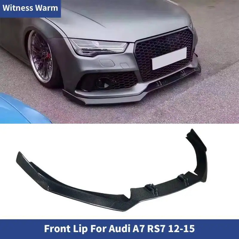 Carbon Fiber / Frp Front Bumper Lip Spoiler Splitter für Audi A7 Rs7 Stil 2012 2013 2014 2015 Auto-styling
