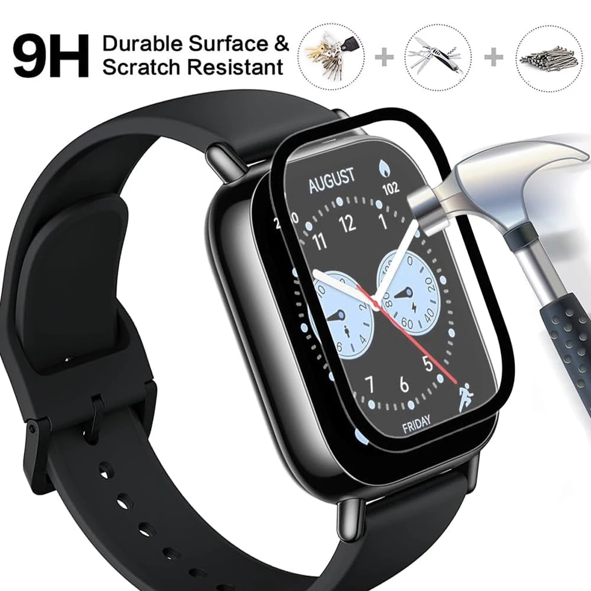 1-5PCS 9D Curved Protective Film For Xiaomi Redmi Watch 5 Active Smartwatch Screen Protector for Redmi Watch 5 Lite No Glass