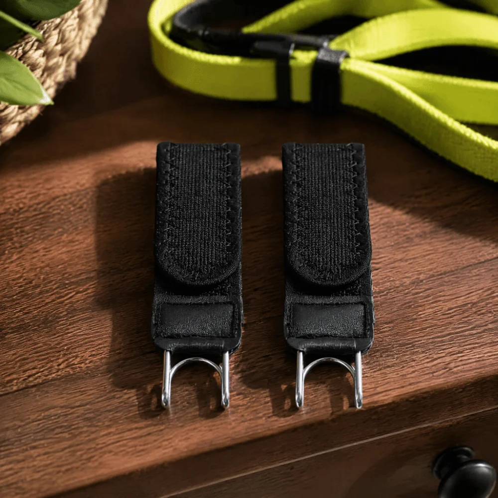 2pcs Adjustable Nylon Elastic Waist Strap No Sew Design Reusable Adjustable Waist Belt Waist Tightener Clip Jeans & Pants