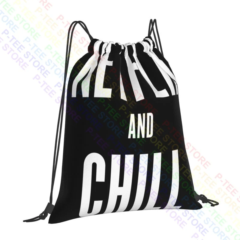 Net Flix Chill Drawstring Bags Gym Bag Bookbag Schoolbag 3d Printing School Sport Bag