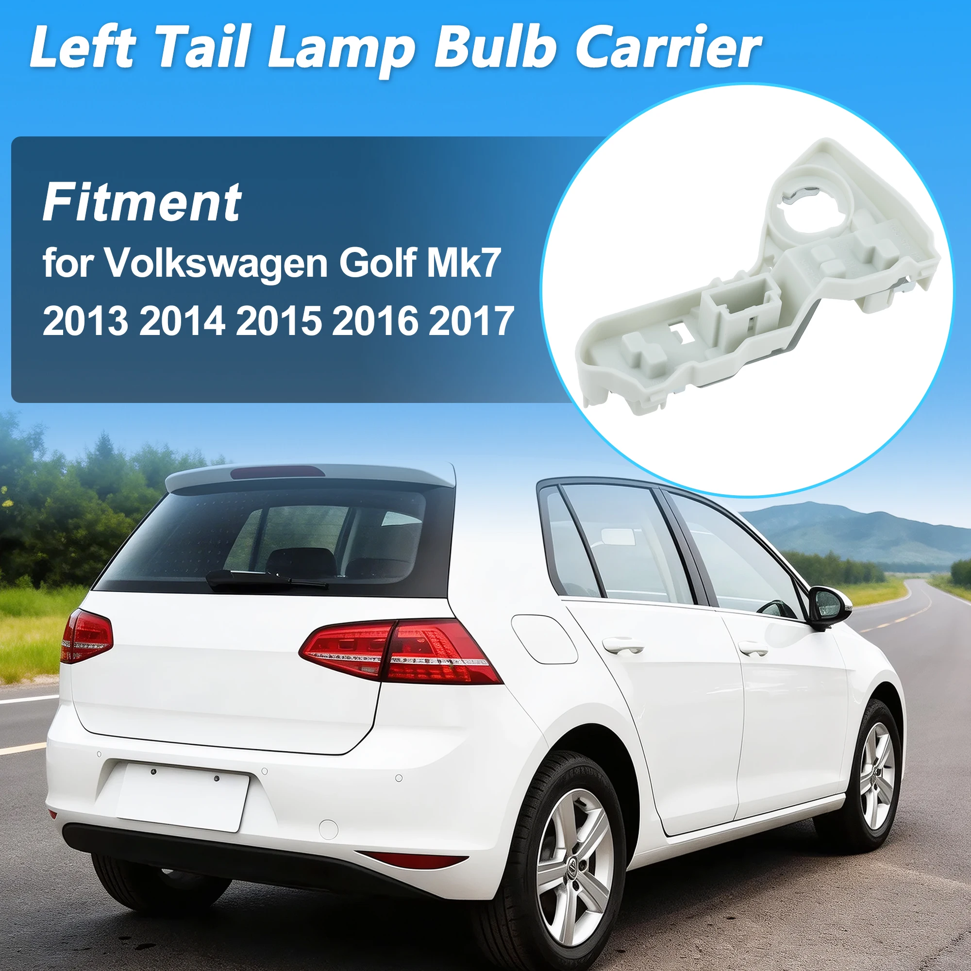 UXCELL 5G0945260A Right Tail Lamp Bulb Carrier for VW Golf Mk7 2013 2014 2015 2016 2017