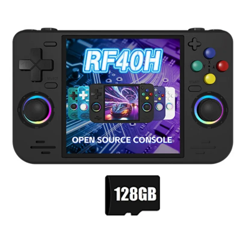 

ABGI-RF40H Handheld Video Game Console 128GB Wifi Enabled 4.0-Inch IPS Screen Open Source Retro Game Console 30+ Emulator Suppor
