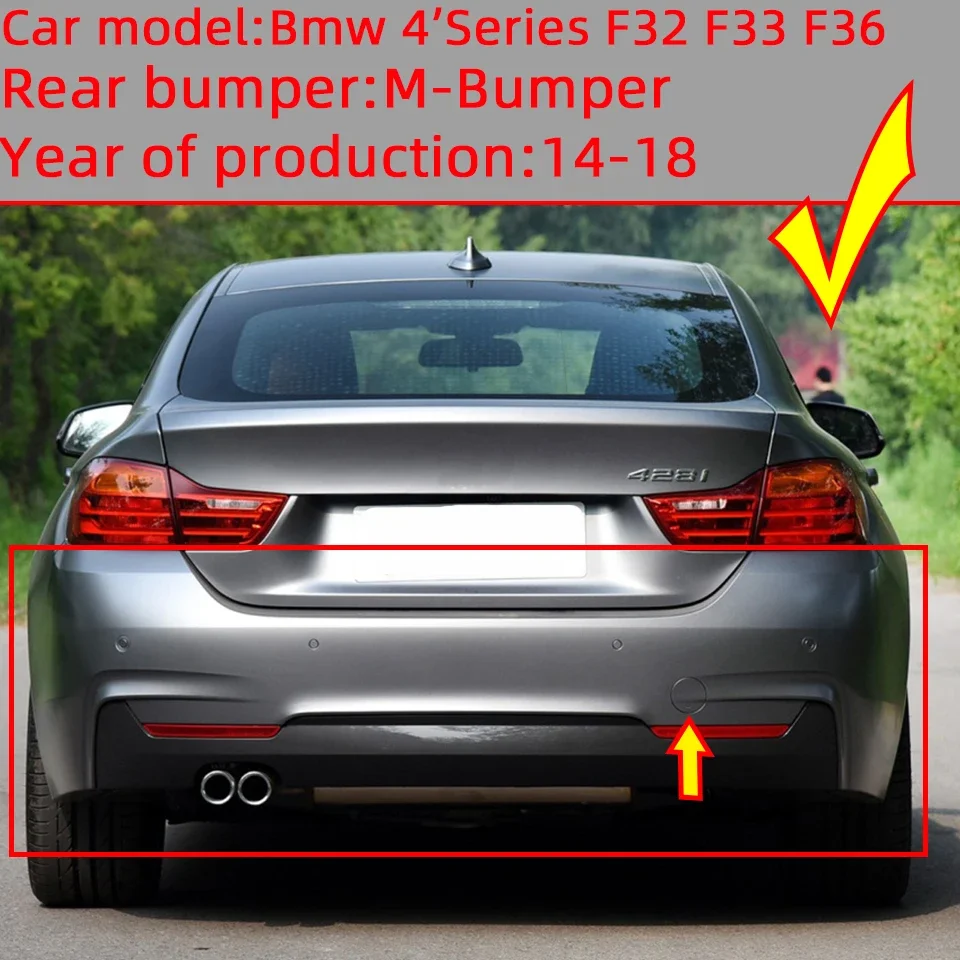 المصد الخلفي سحب هوك غطاء غطاء لسيارات BMW 4 M-Sport F32 F33 F36 2013 2014 2015 2016 2017 2018 مقطورة النقل Shell #51128060849