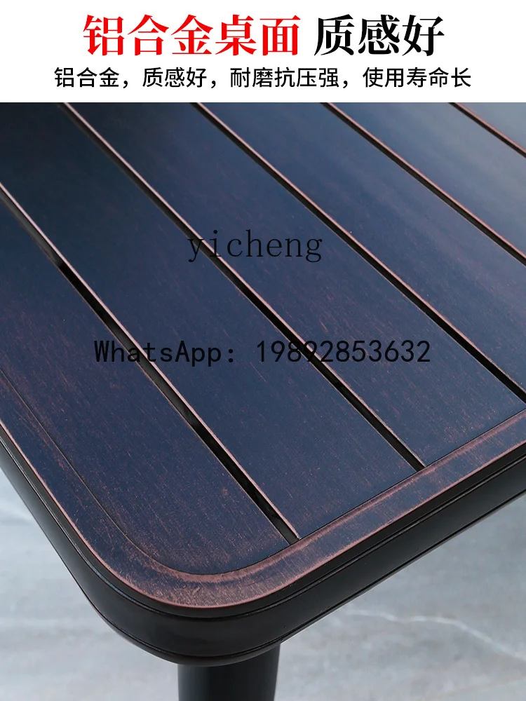 

X4 outdoor tables and chairs courtyard garden outdoor waterproof and sunscreen, all-aluminum alloy leisure pendulum combination
