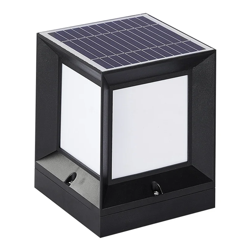 LED 태양광 기둥 헤드라이트, 태양열 기둥 램프, 야외 방수 벽 조명, 안뜰 조경 정원용, 10cm
