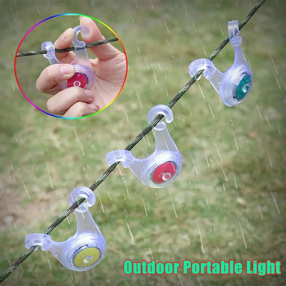 

LED Tent Rope Hanging Light Silicone Waterproof Backpack Bicycle Warning Taillight Outdoor Portable Camping Lamp For Hiking
