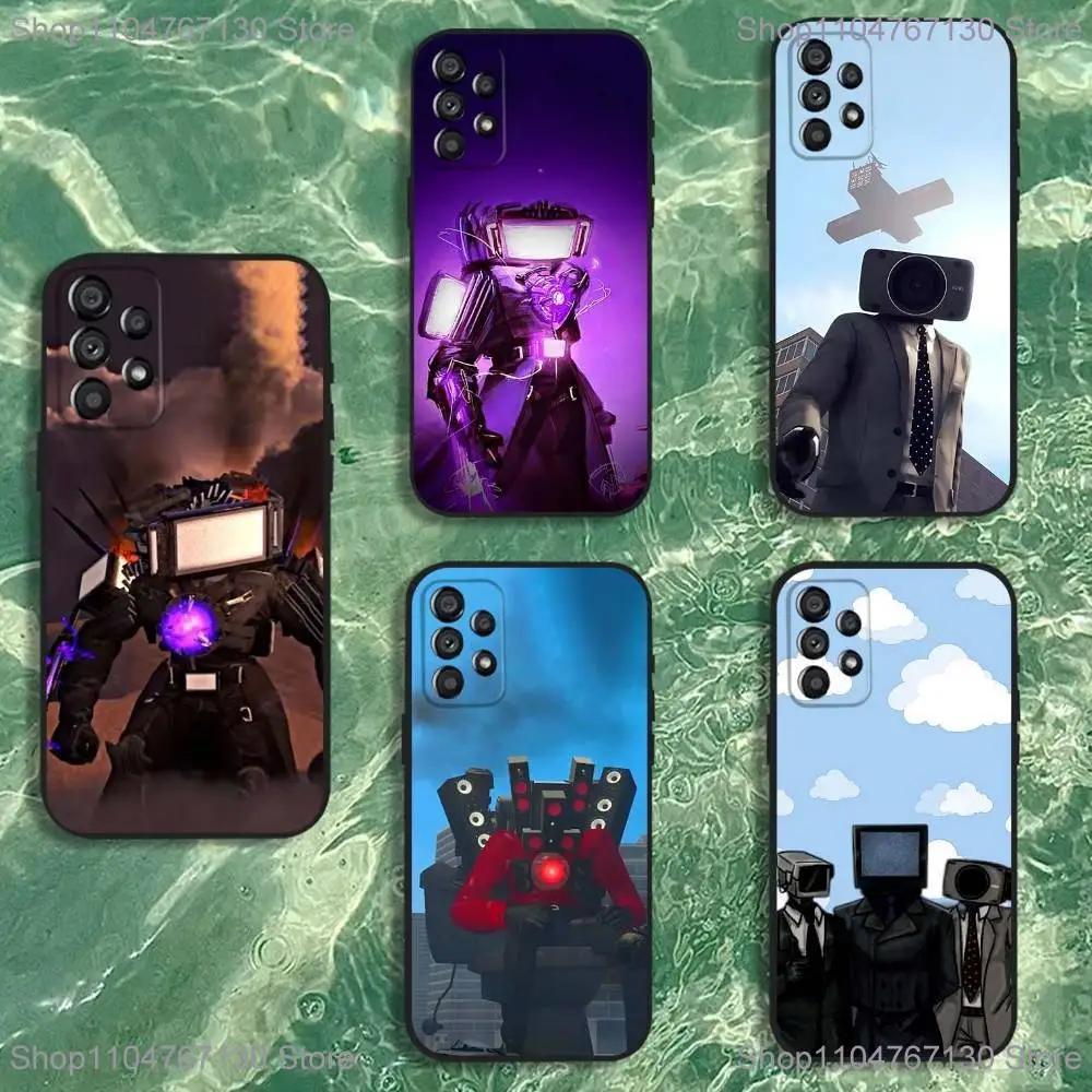 

S-Skibidi Toilet Phone Case For Samsung Galaxy A20,A21s,A22,A31,A32,A52,A53,A72,73,A80 Soft Black Cover