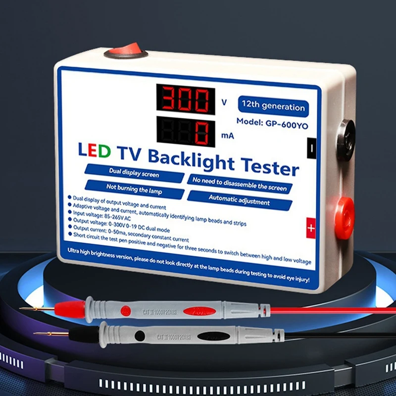 LED Tester 0-300V Output LED TV Backlight Tester Multipurpose LED Strips Beads Bar Light Lamp Test Tool EU Plug