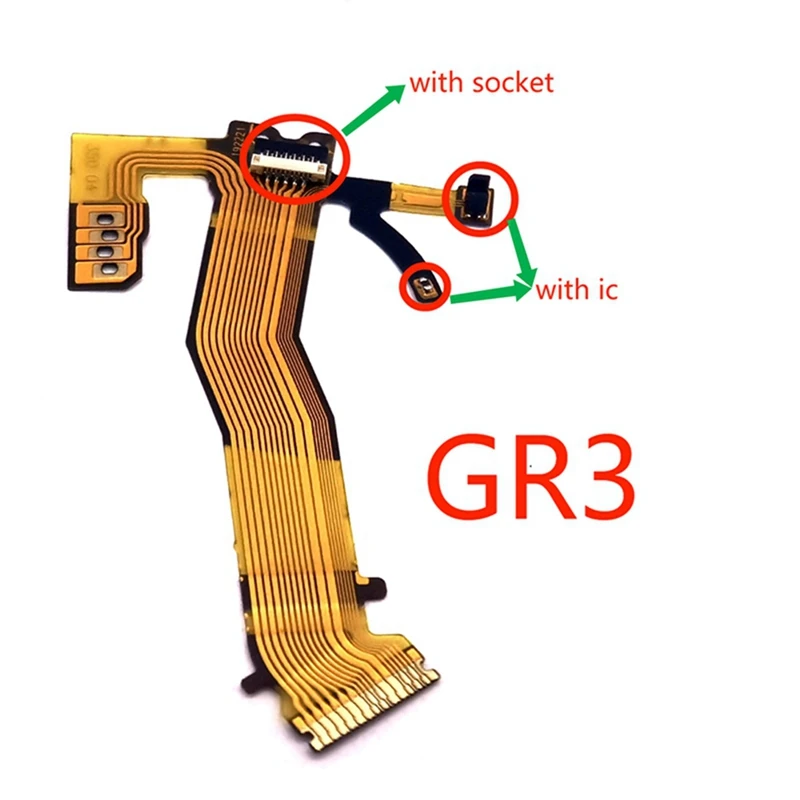 1 Pcs New Lens Shutter Flex Cable Repair Accessories Components Parts For RICOH GR III GR3 Digital Camera (With Socket)
