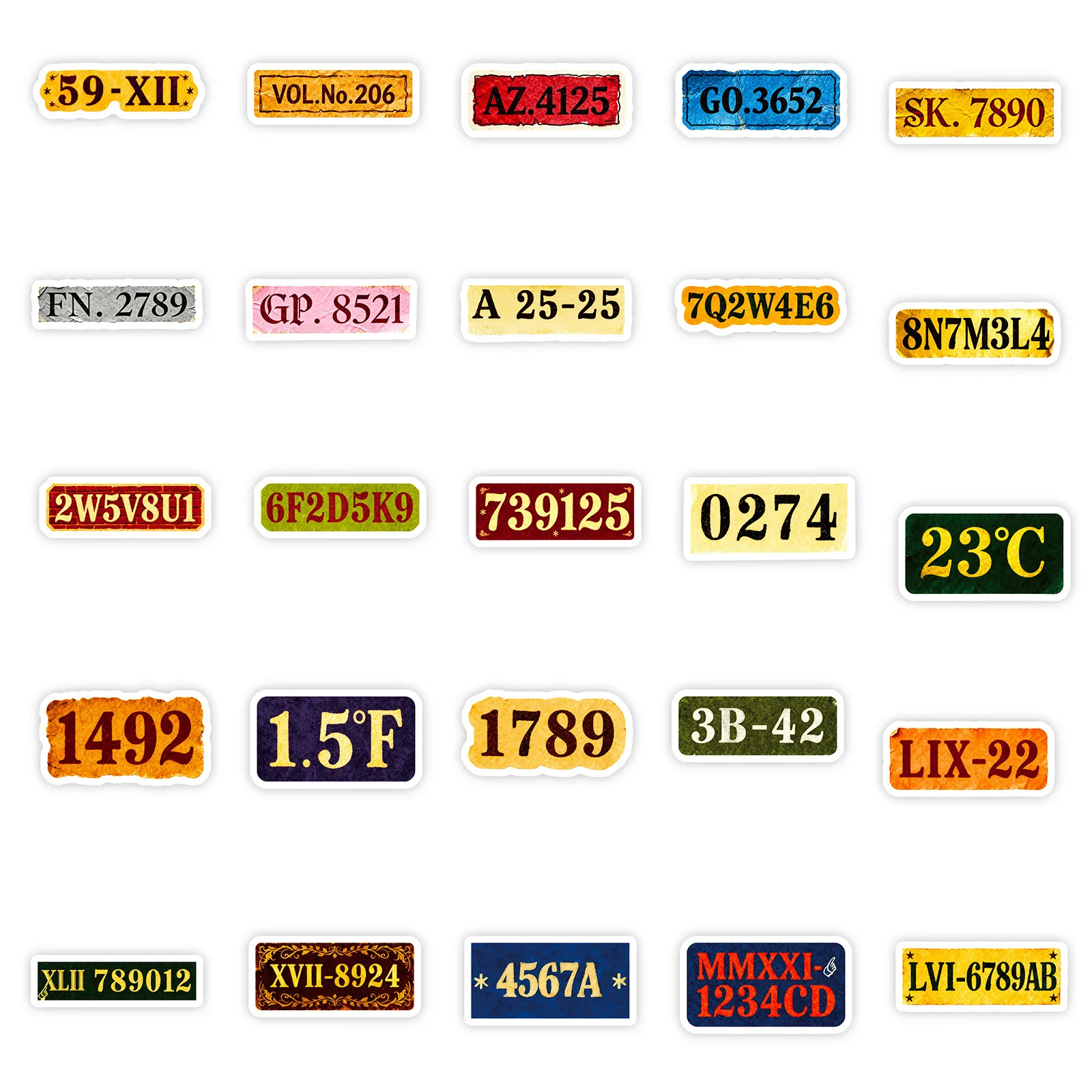 56 pezzi numero lettera adesivi cartoni animati etichetta decorazione graffiti retrò giocattoli fai da te frigorifero laptop chitarra auto bici skateboard decalcomanie