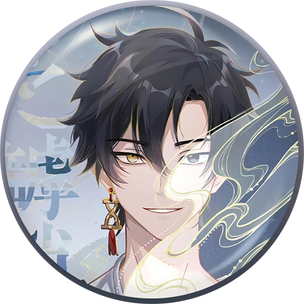 58mm Anime Link Click Charles Lucas Cheng Xiaoshi Rin Jo Qiao Ling Cosplay COSTUME Badge Pin SPTE Tinplate Brooch﻿ Prop Gilf
