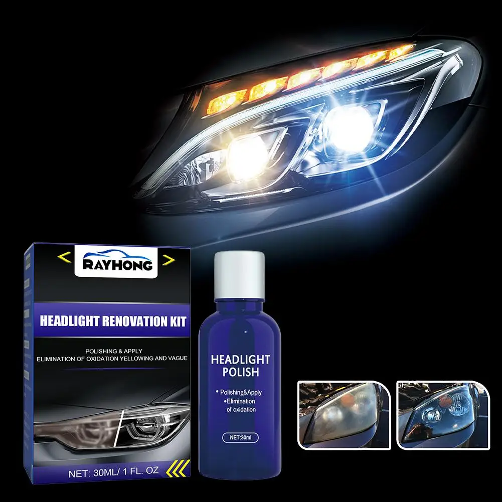 

10/30 мл жидкость для ремонта фар автомобиля, комплект для полировки фар, жидкость для зеркала заднего вида, жидкость для ухода за защитой от царапин U3E7