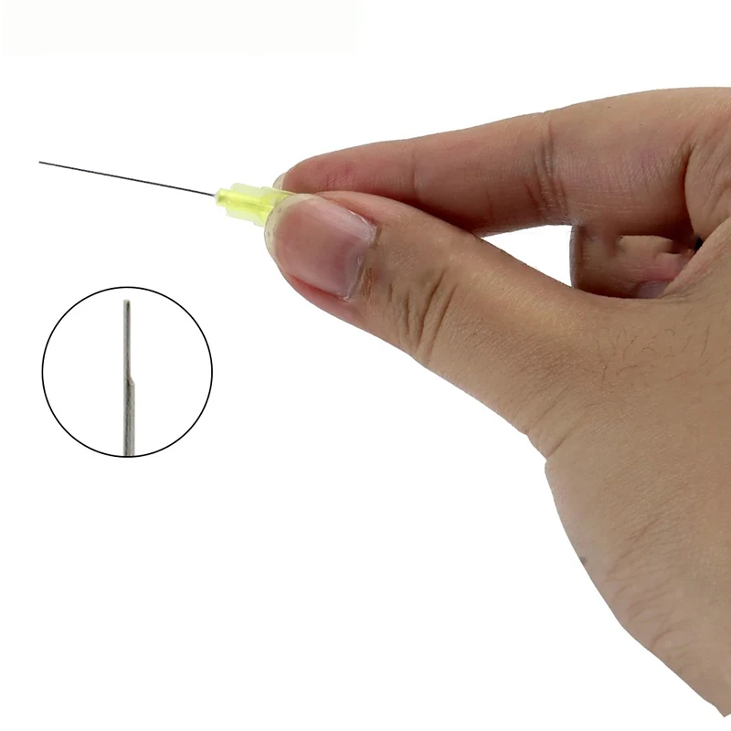 100 قطعة إبرة الري الداخلي للأسنان طرف قناة الجذر إبرة الري الجانبية g نهاية مغلقة الجانبية Foramen بالمنظار الري