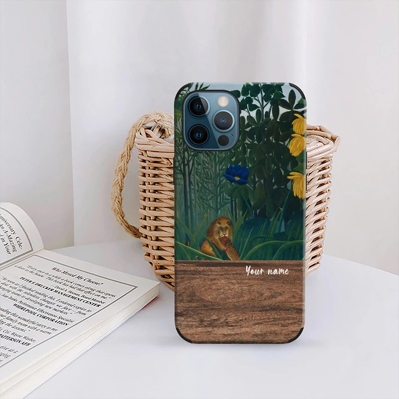 Aesthetic Art Custom Name Scenery Pattern Phone Case for iphone X XR XS MAX 7 8 Plus SE 2020 11 12 13 14 Pro Max Mini Cover