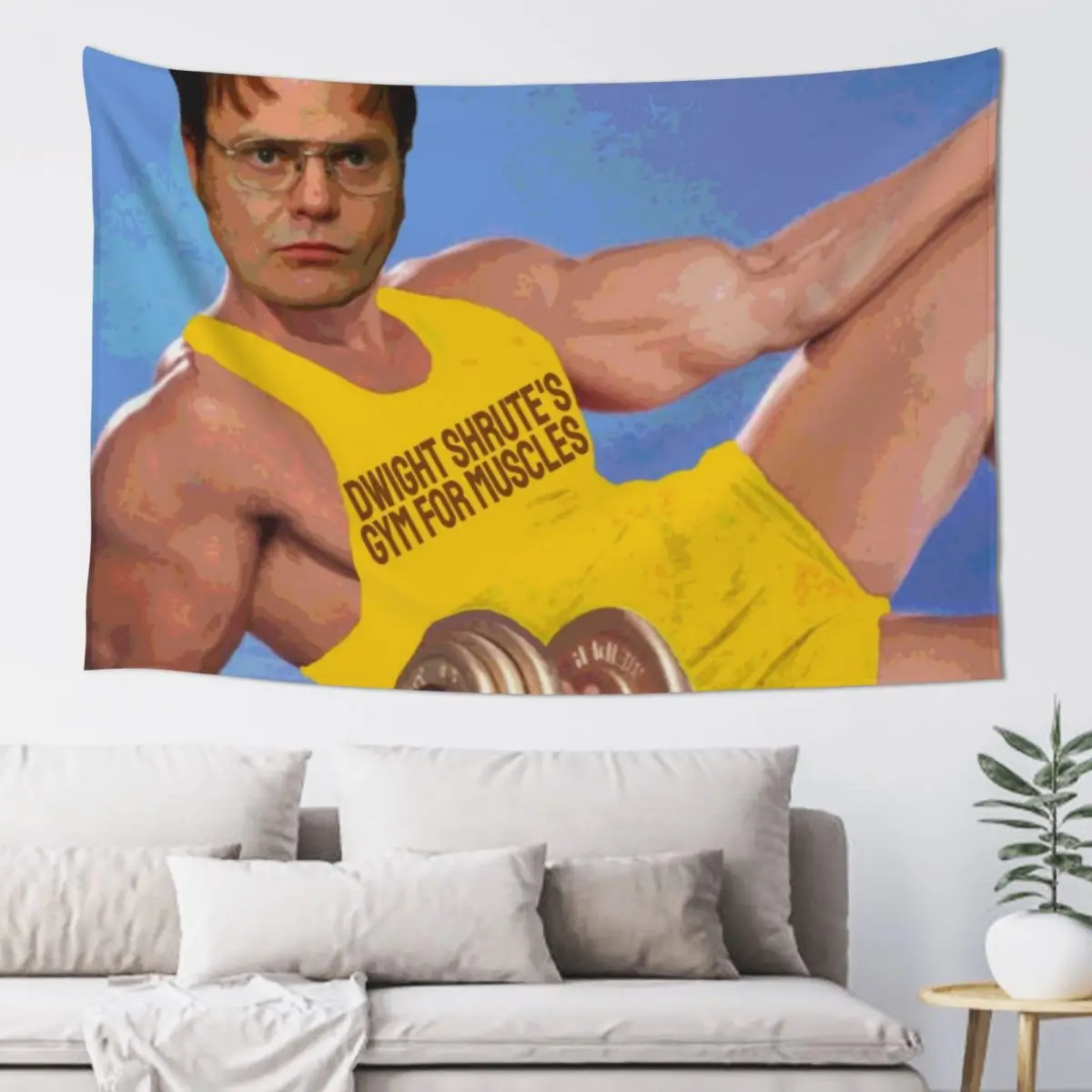 

Dwight's Gym For Muscles Tapestry Luxury Living Room Decoration Room Decoration Aesthetic Room Decorator Tapestry