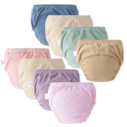 4PCS Pure Plain Solid Color Soft Baby Boys Girls Toddler Training Pants Toilet Pee Potty Learning Underwear Cotton Diaper