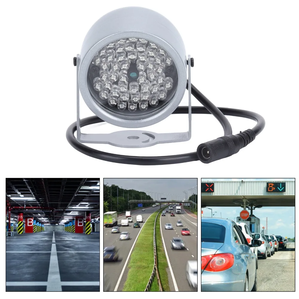 48 LEDs Fill Light 12V Voltage High Power Infrared Lamp Auto Induction Array Design Surveillance Lamp Camera Monitoring