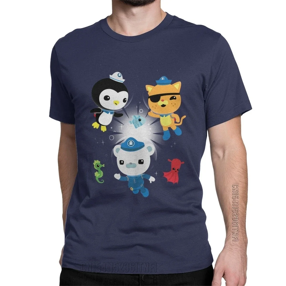 Men T-Shirt The Octonauts Novelty Pure Cotton Tees Classic Short Sleeve To Your Stations T Shirt O Neck Clothes New Arrival