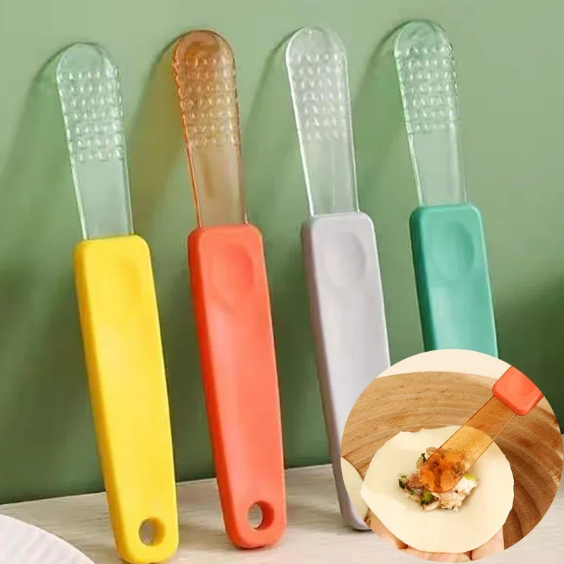 Food Grade Silicone Dumpling Stuffing Spoon Flat Shovel Stick Kitchen Pastry Bread Sauce Spoons Honey Dipper Making Baking Tool