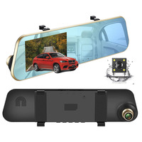 HGDO Full HD 1080P Dash Cam Rear View Mirror Dual Lens with Backup Camera Night Vision Car Dvr Digital Video Recorder Parking