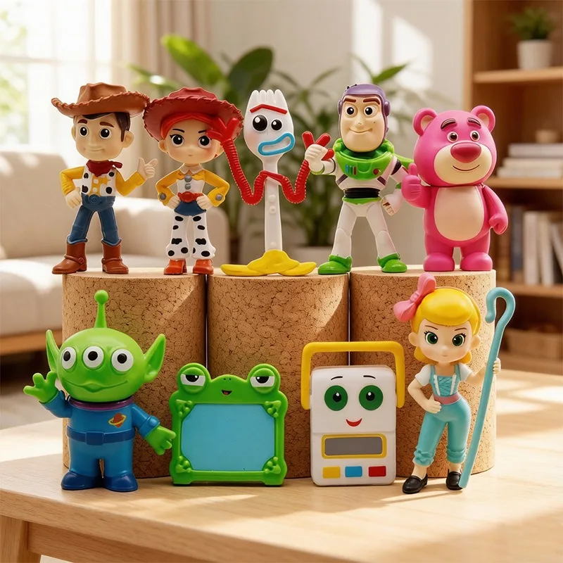 Oferta Especial: 9 Piezas de Figuras de Acción de la Película Toy Story 5: Jessie, Woody, Buzz Lightyear, Forky, Lilypad, Smarty Pants, Juguetes y Regalos