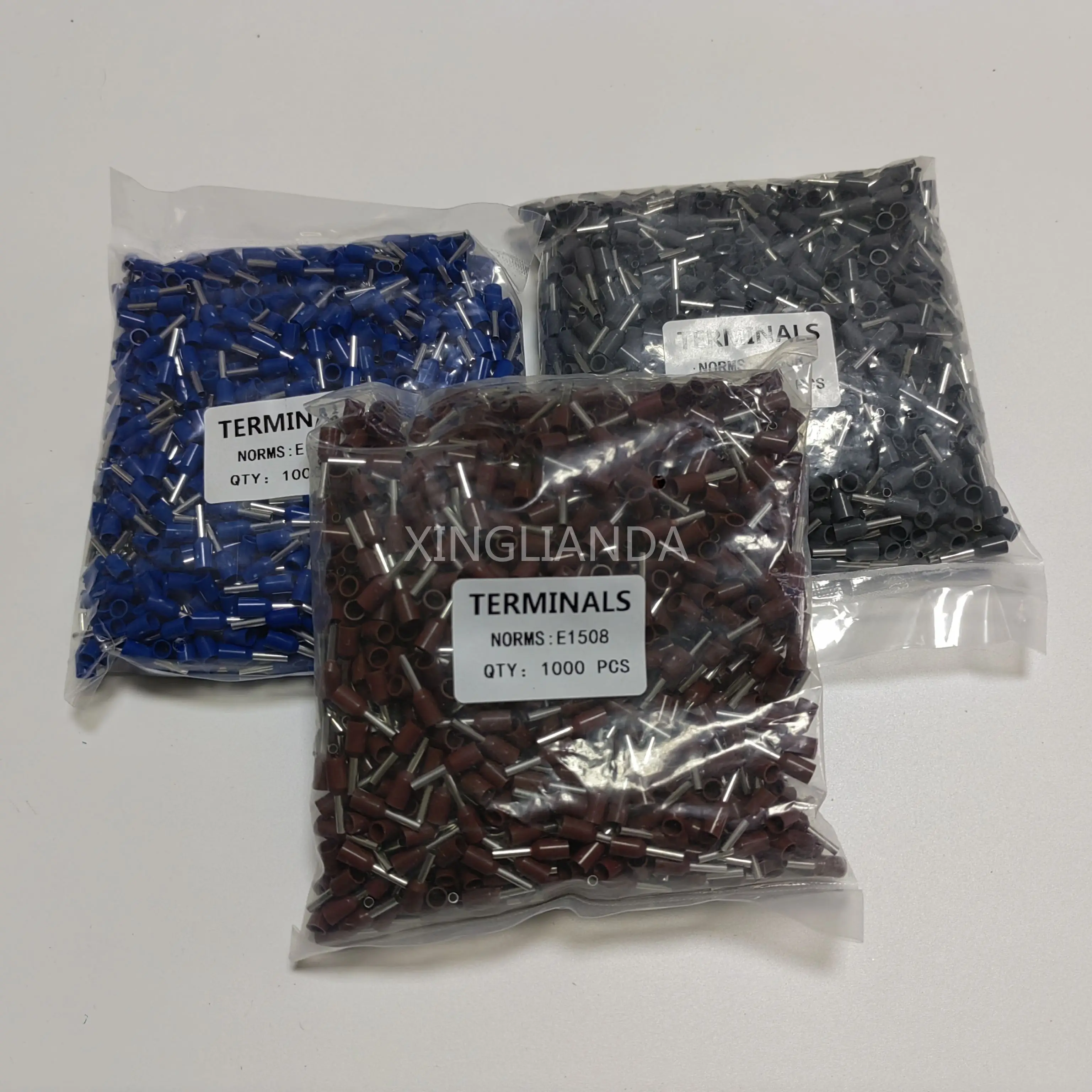 1000 peças e1508 virolas isoladas bloco terminal cabo final conector de fio terminal de crimpagem elétrica