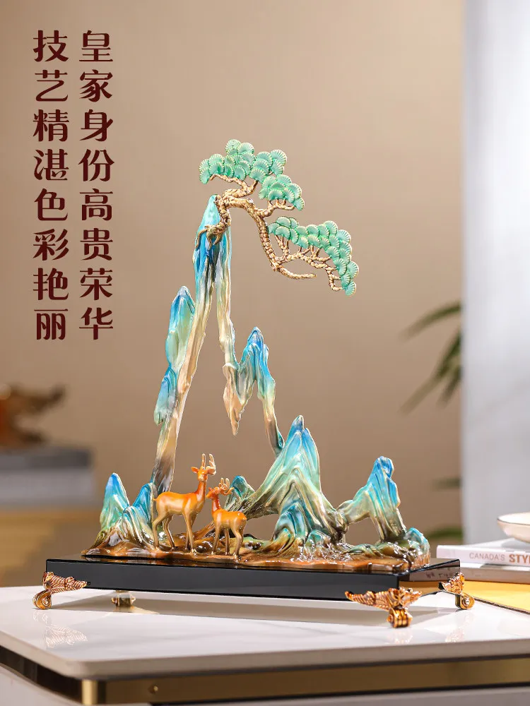 Customizable enamel color alloy art ornament Aoyama Youlu new Chinese home creative decoration
