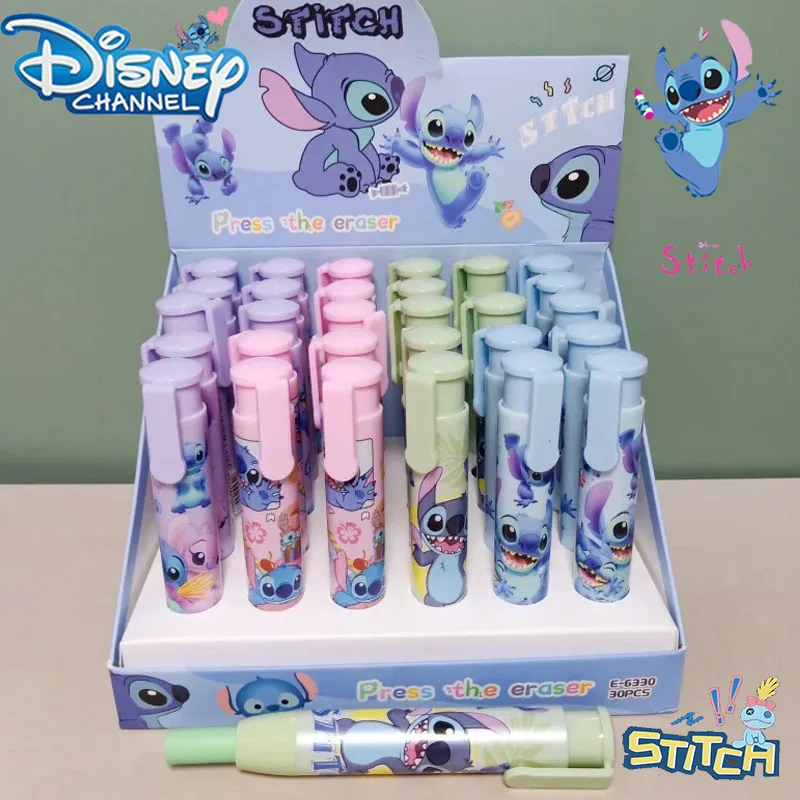 

1/4Pcs Disney Stitch Press Erasers Creative Lipstick Modeling Cartoon Stationery Eraser Student Cute School Supplies Kids Gifts