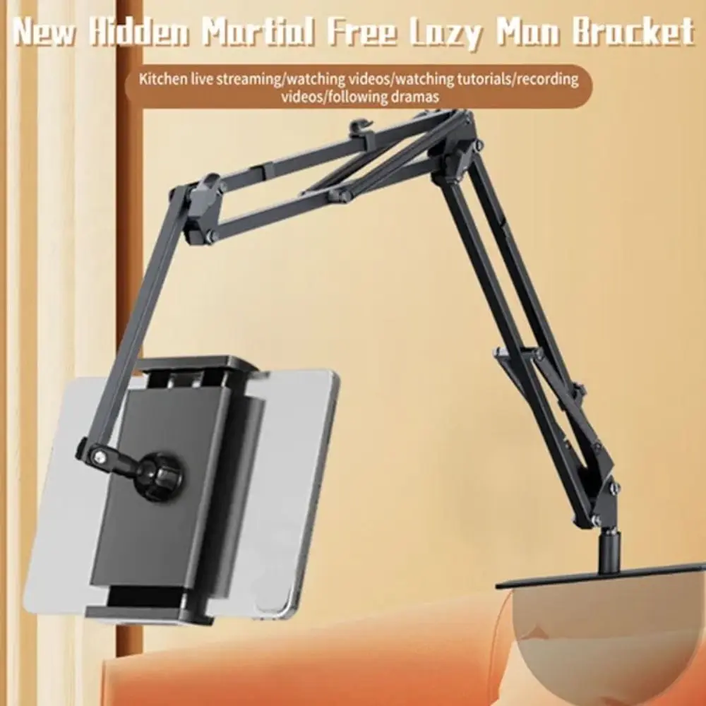 

2-IN-1 Retractable Bedside Phone Tablet Holder Insertable Slit Clip-On Cell Phone Bracket Tablet Mount for Bed Sofa Desk