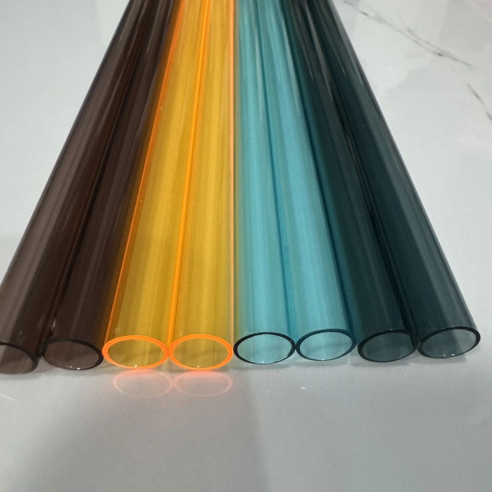 6 Pack Replacement Straws for 40 oz Stanley Adventure Travel Tumbler Cup, Reusable Straws Colored Plastic Straws with Cleaning