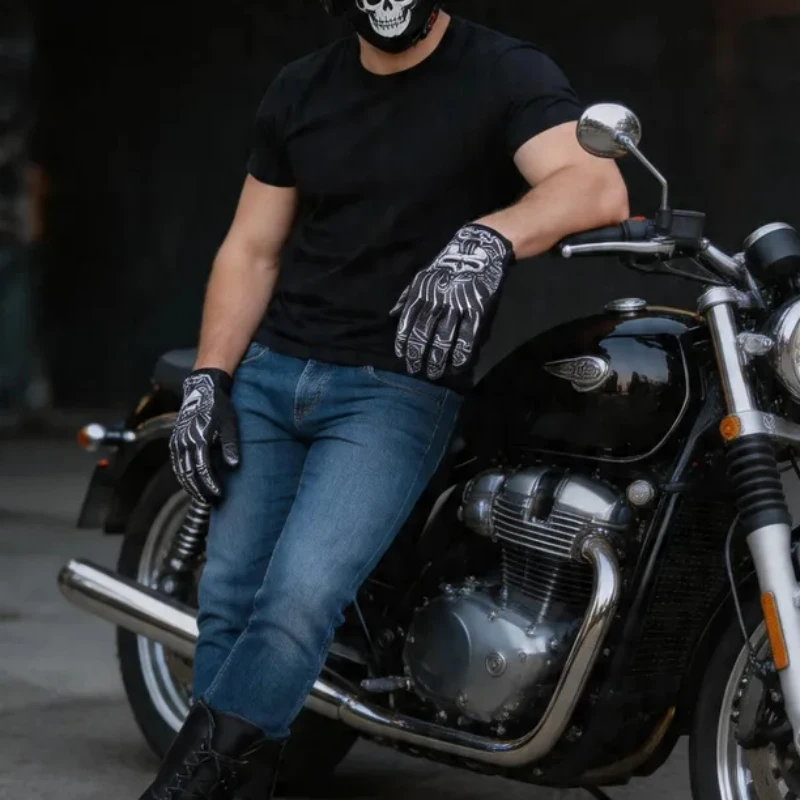 

Ретро-летние мотоциклетные перчатки для езды, защитные от падений, с сенсорным экраном, нескользящие, износостойкие, для мотокросса и мотоциклов