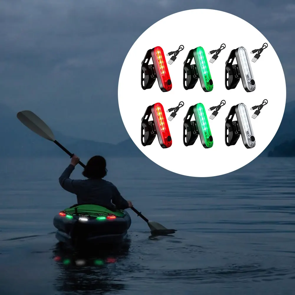 

Светодиодный навигационный фонарь для лодки, 4 режима, сигнальная лампа для лодки, каяка (6 шт.)