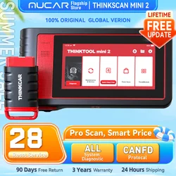 THINKCAR THINKTOOL MINI 2 CANFD Auto Car Diagnostic Tools Obd2 Scanner Bi-directional Scan Tool 28 Resets Full System Diagnose