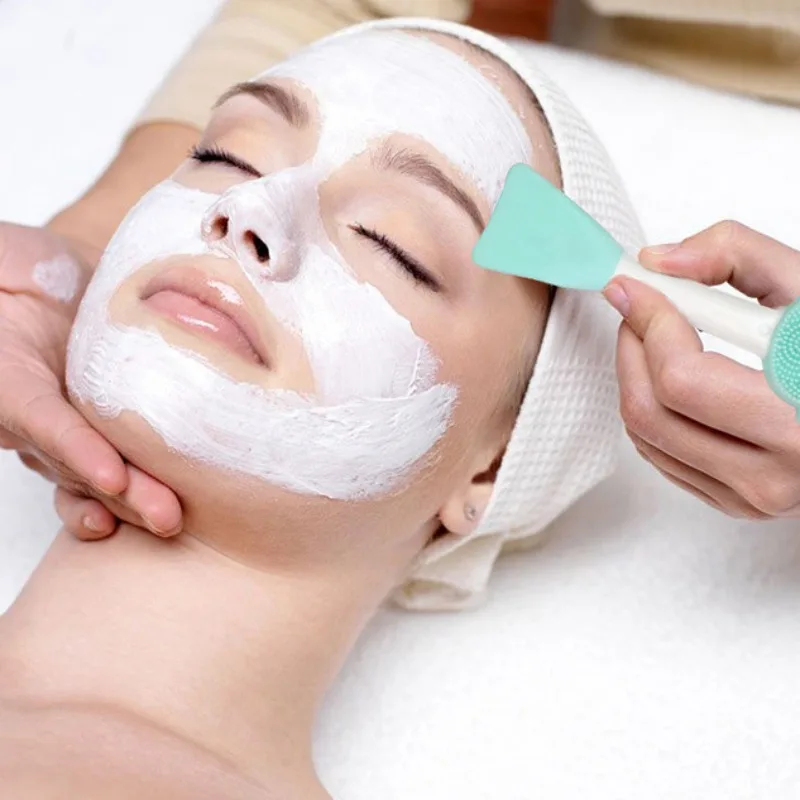 1PC Spazzola per pulizia multiuso Maschera per il viso Spatola Punti neri Rimozione dell'acne Pulizia del trucco Silicone Viso Varietà Testine di spazzola