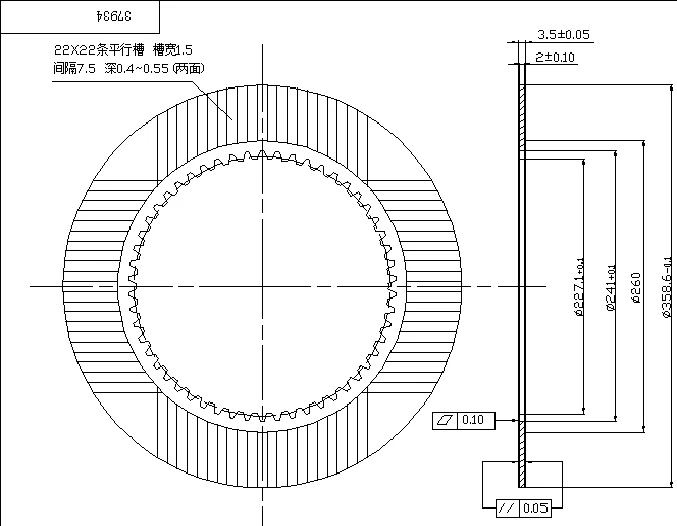 Friction Disc 37934 carbon-based parts for CHAMPION Grader motor Plate transmission fittings FM3155