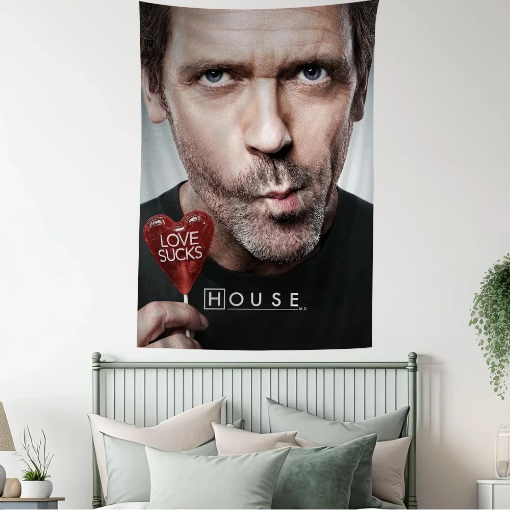 House MD TV Printed Large Wall Tapestry Art Science Fiction Room Home Decor Decor Blanket