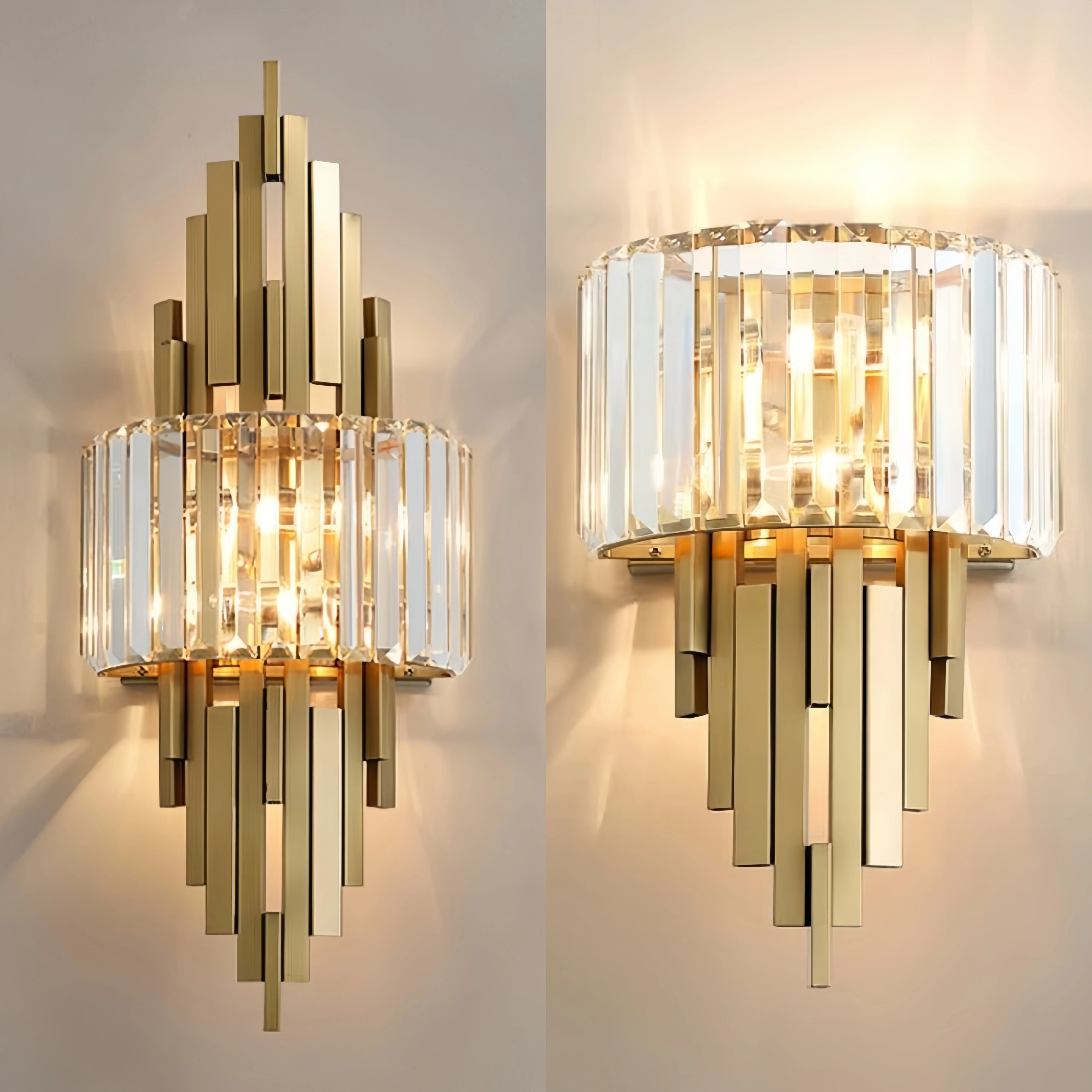 Modern K9 Crystal LED Pendant Light Luxurious Living Room Dining Room Hotel Villa Bedroom Study Room Circular Decorative Light