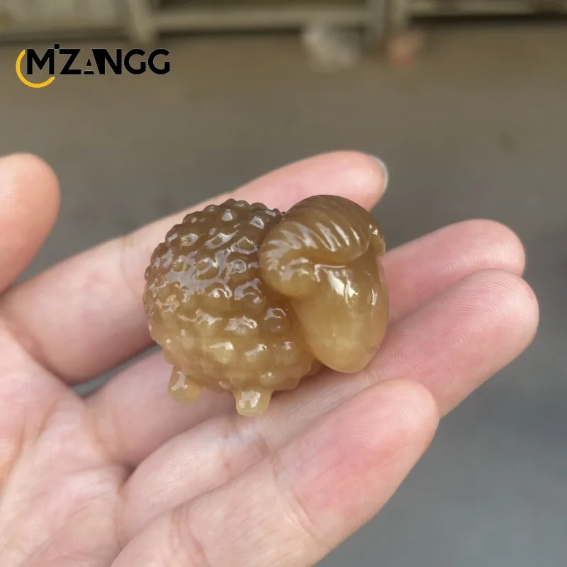 Natural Chinese Landscape Brand Wealthy God Little Sheep Male and Female Jade Pendant Fashion Carving Auspicious Figure